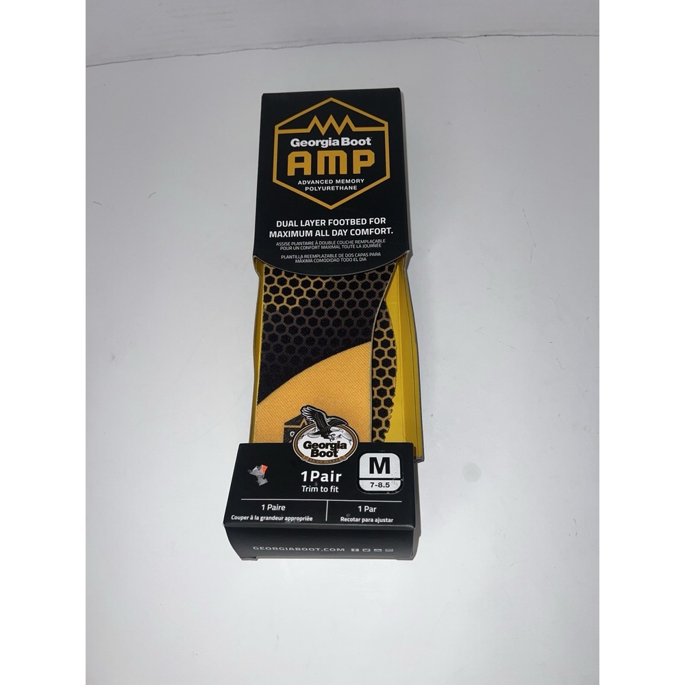 Georgia Boot Amp Insole GB00110 Advanced Memory Polyurethane Size M 7-8.5 NEW